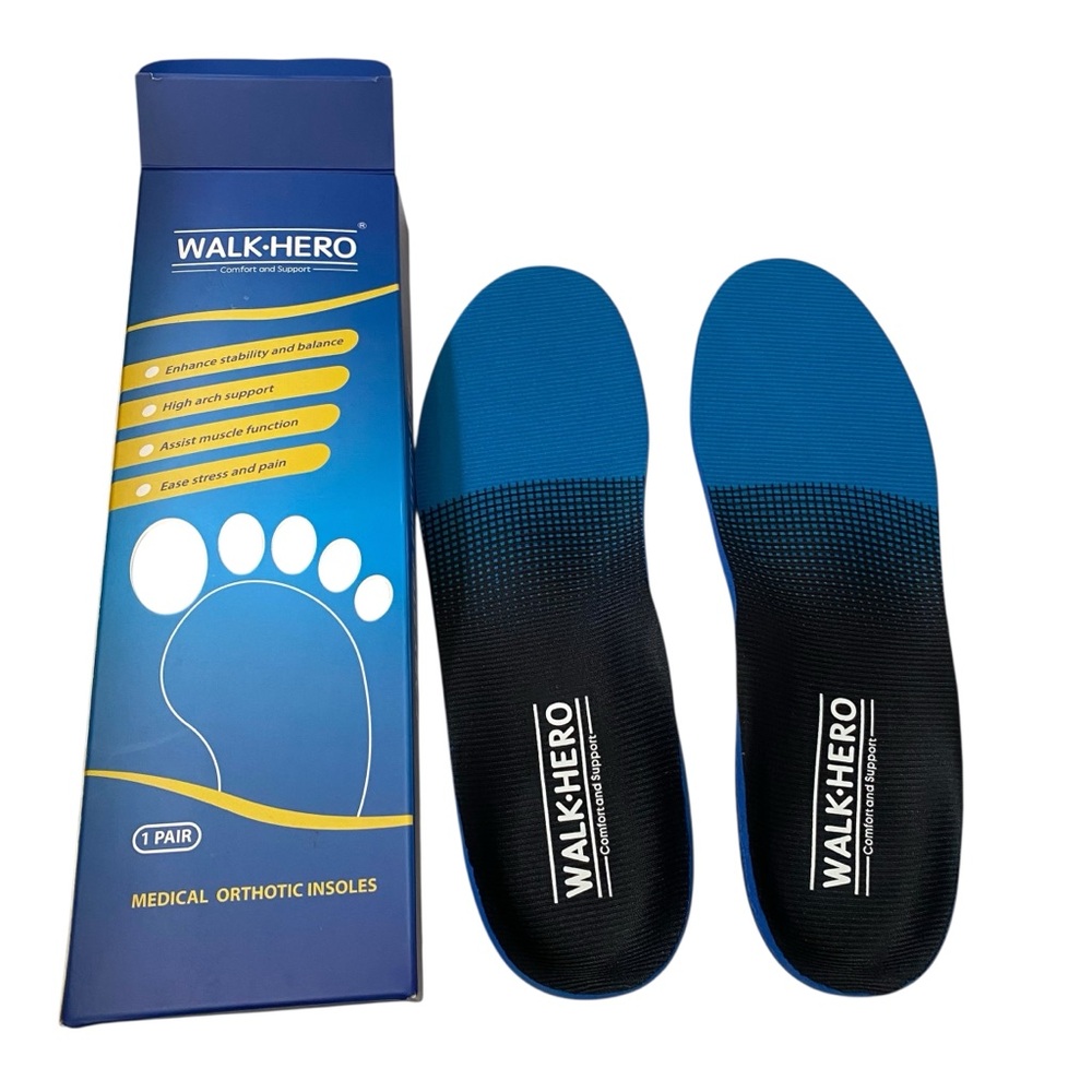 NEW - WALK-HERO Orthotic Insoles X001L2PAE3 Arch Support Deep Heel Cup EVA
